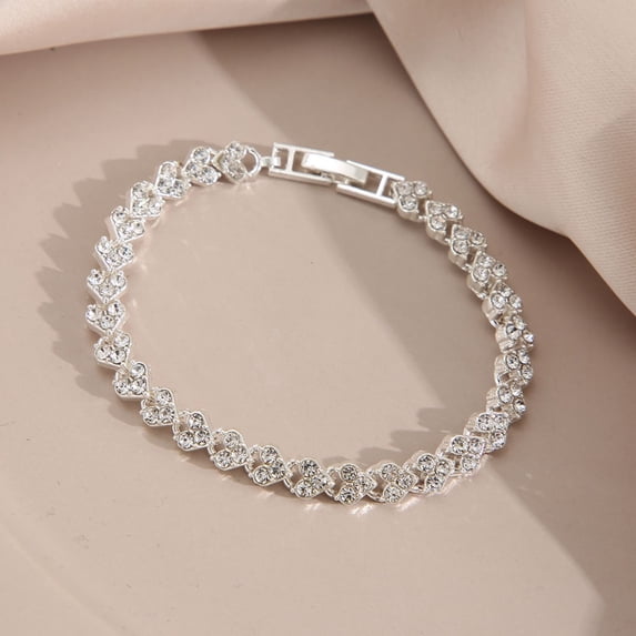 Infinity Heart Birthstone Charm Link Bracelet for Women 925 Sterling Silver Adjustable Mother's Day Christmas Day Gift Anniversary Birthday Jewelry for Wife Girlfriend