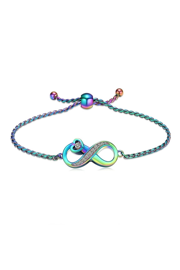Infinity Heart Cremation Urn Bracelet for Ashes Jewelry for Women Girls Cremation Link Memorial Bracelet