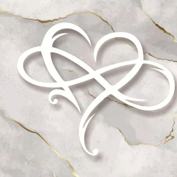 Infinity Heart Metal Wall Art, Wrought Iron Love Sign Wall Decor with Heart Design, Steel Hanging Artwork for Bedroom Living Room Entryway Wedding Anniversary Home Decoration Gift