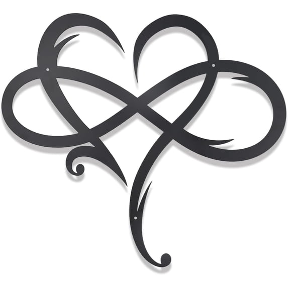 Infinity Heart Metal Wall Decor,Infinity Heart Wall Decor for Room Living,Wedding Decor