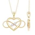 thumbnail image 1 of Rosec Jewels Natural Diamond Heart and Infinity Necklace for Women - with Chain - HI-SI Quality - Ready to Gift for Valentines, 18K Yellow Gold, 1 of 7