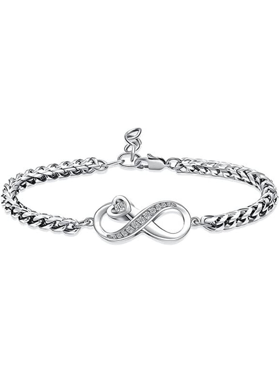 Infinity Heart Urn Bracelet Cremation Bracelet for Ashes Memorial Ashes Bracelet Women Girls Cremation Link Memorial Bracelet Bangle