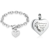 Infinity Heart Urn Bracelet for Ashes Stainless Steel Urn Bangles for Pet/Human Ashes Memorial Keepsake Ash Jewelry