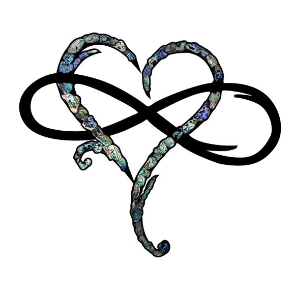 Infinity Heart Wall Decoration, Metal Wall Art for Living Room Bedroom | Rustic Iron Wall Hanging Decor | Housewarming Gift | 40x35 cm