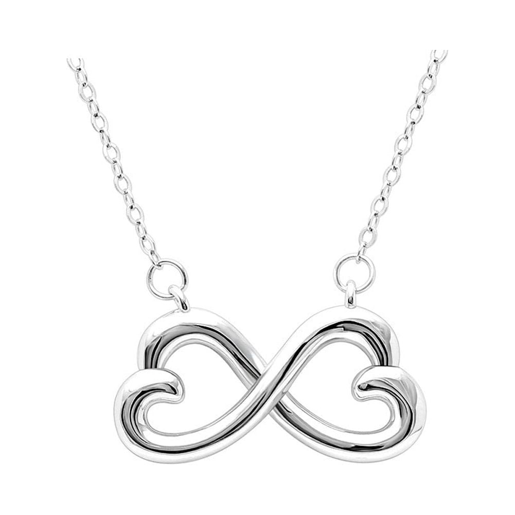 Infinity Hearts Necklace by Ginger Lyne Sterling Silver Chain Pendant