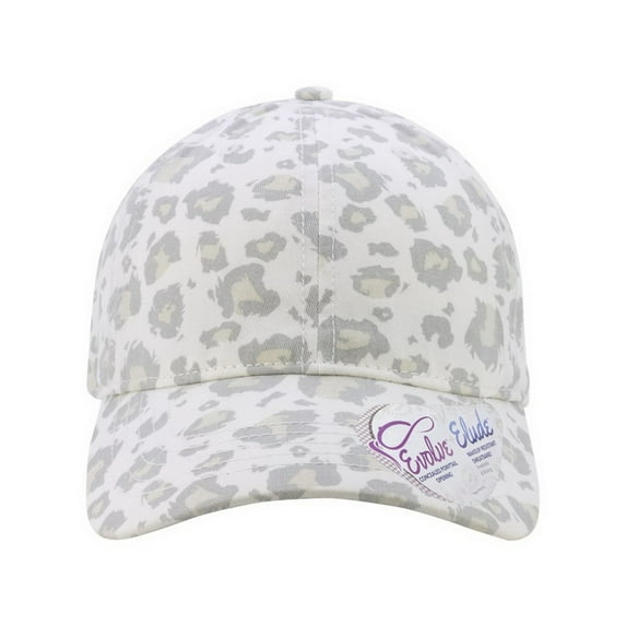 Infinity Her HATTIE Women's Garment-Washed Fashion Print Cap-Snow Leopard