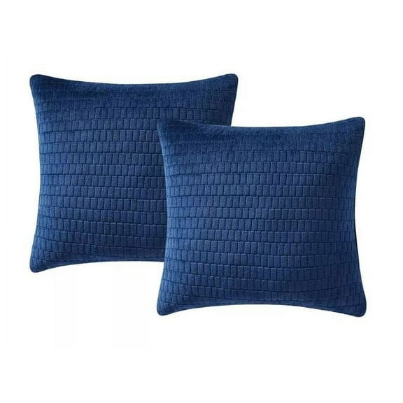 Infinity Home 2pk 18" square Velvet Plush Textured Decorative Pillows Brick
