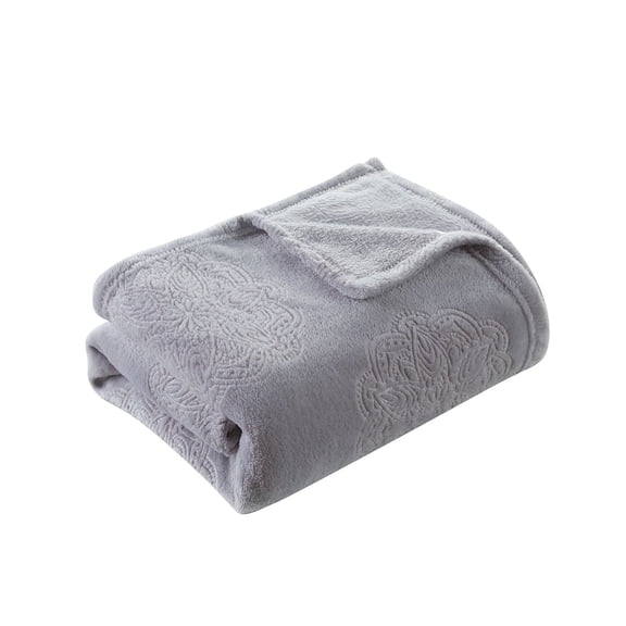 Infinity Home 50 X 60 Textured Throw, Grey