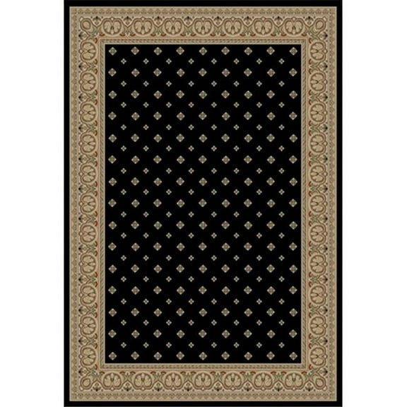 Infinity Home 548933 Barclay Hudson Terrace 2 ft. 3 in. x 3 ft. 11 in. Rectangular Area Rug in Black