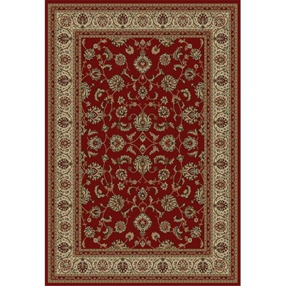 Infinity Home 549307 Barclay Sarouk 7 ft. 10 in. x 9 ft. 10 in. Rectangular Area Rug in Red