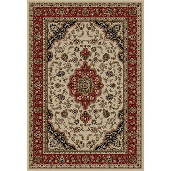 Infinity Home Barclay Medallion Kashan - Ivory - 3 ft. 11 in. x 5 ft. 3 in. Rectangular Area Rug