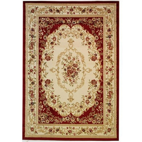 Infinity Home  Dulcet Versaille Area Rug - Red - 2 ft. 7 in. x 3 ft. 11 in.