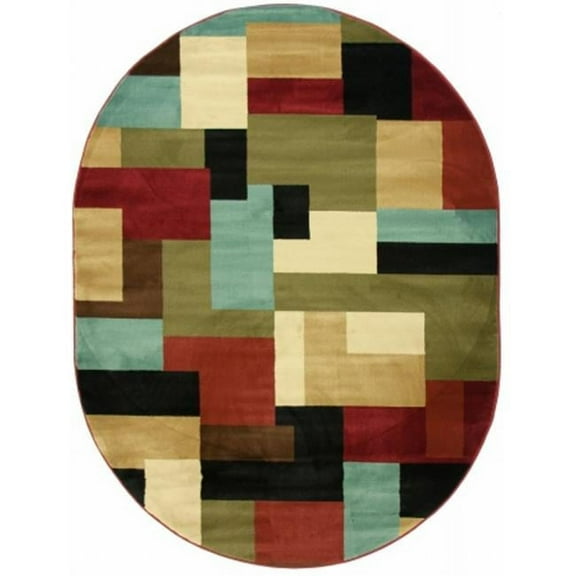 Infinity Home River Red Area Rug - Red - 5 ft. 3 in. x 6 ft. 10 in.