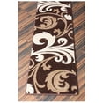 thumbnail image 1 of Infinity Home  Ruby Leslie Fleur De Lis Runner Rug - Brown - 20 in. x 7 ft., 1 of 1