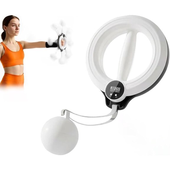 Infinity Hoop 2.0 for Arms and Shoulder, Updated 2026 Smart Flabby Arm Exerciser, 360° Hand Crank Forearm Workout Equipment with Digital Tracker & Calories Counter for Home Gym, Office