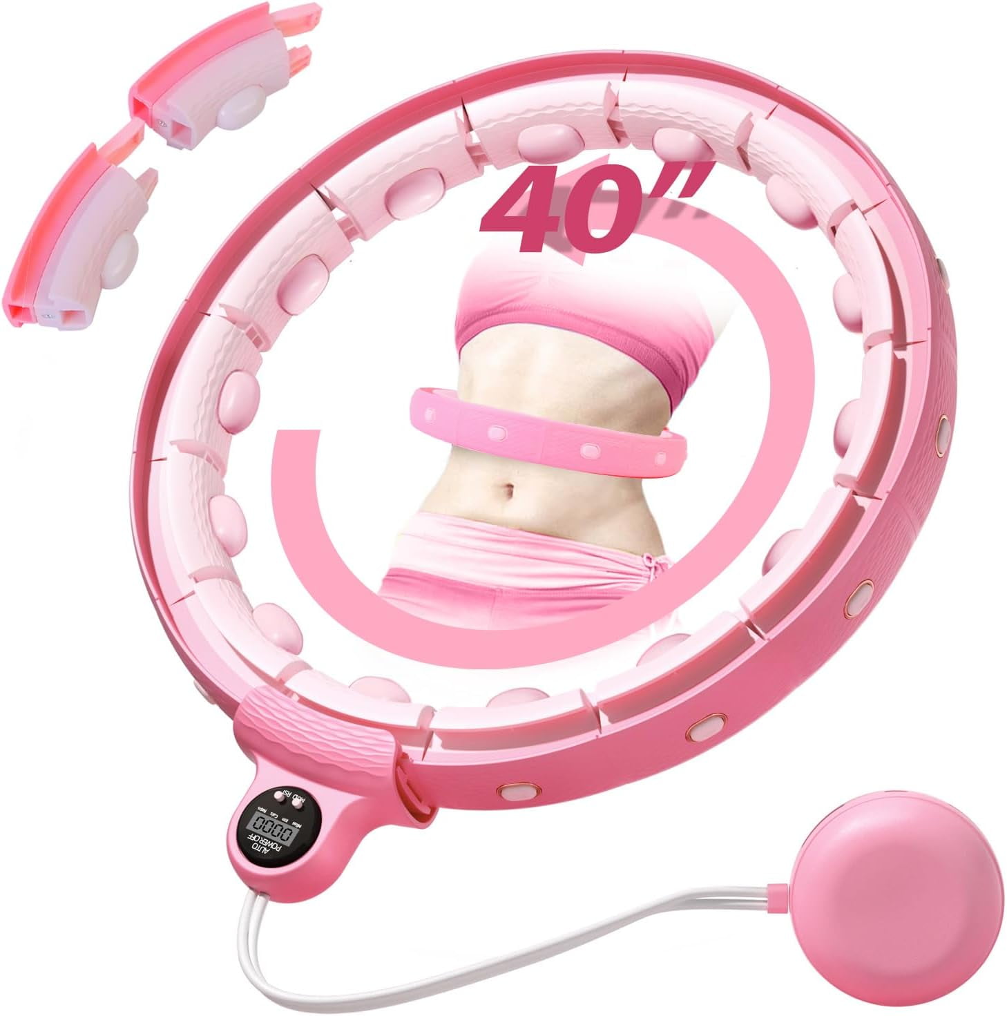 Infinity Hoop for Adult Weight Loss, 2 in 1 Smart Fitness