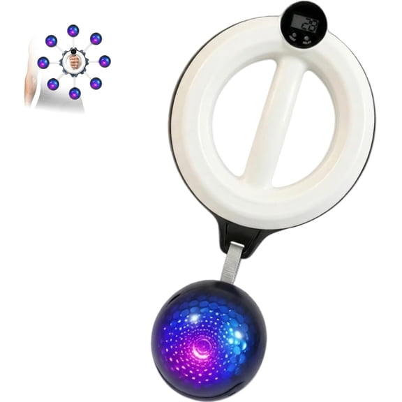 Infinity Hoop for Arm Workout, 360 Rotating Arm Trainer for Flabby Arms | Smart counting hand crank with glow & non-glow options, silent forearm shoulder trainer for home, office, gym and travel