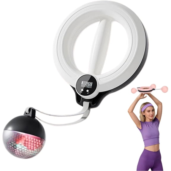 Infinity Hoop for Arms and Shoulder Exercise Equipment, Arm Training Device with Digital Activity Tracker, Hand Crank Forearm Trainer for Upper Body Muscle Sculpting