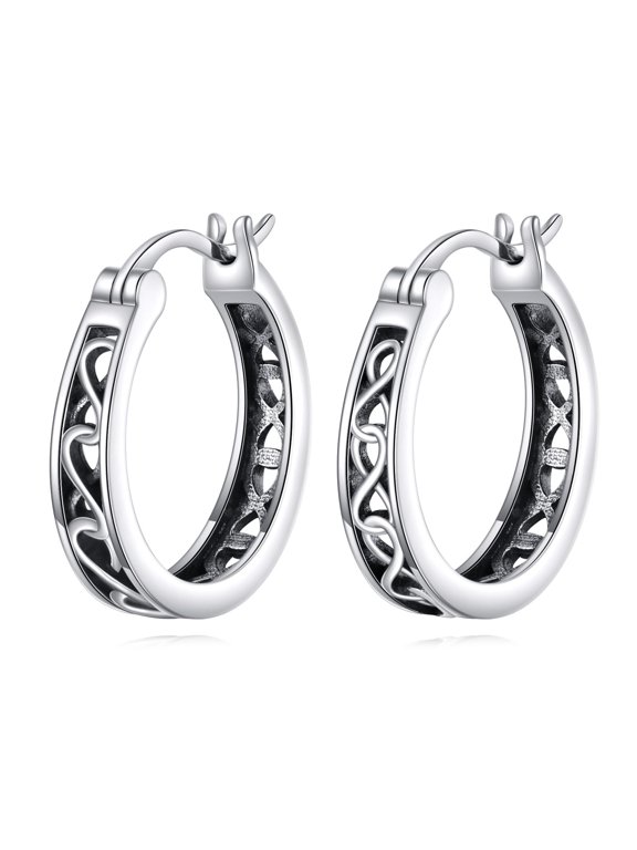 Infinity Hoop Earrings 925 Sterling Sliver Infinity Small Hoop Huggie Jewelry Gifts for Women