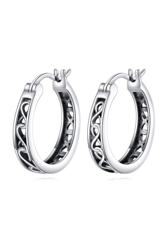 Infinity Hoop Earrings 925 Sterling Sliver Infinity Small Hoop Huggie Jewelry Gifts for Women