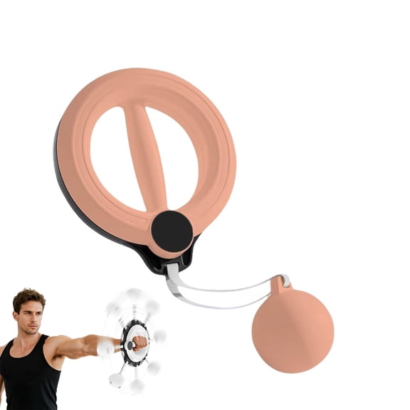 Infinity Hoop for Arms & Shoulder Exercise, Smart Flabby Arm Exerciser with Digital Tracker, 1.21lbs PC Hand-Crank Forearm Workout(B-Pink, 1PC)
