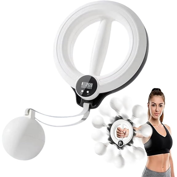 Infinity Hoop for Arms and Shoulder Exercise Equipment, Infinity Machine Smart Flabby Arm Exerciser with Digital Tracker, Hand-Crank Forearm Workout