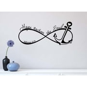 Infinity Hope Anchors The Soul Hebrews 23 X 10 Vinyl Wall Quote Decal Sticker Religious Corinthians Calligraphy Art Decor Motivational Inspirational Decorative Lettering