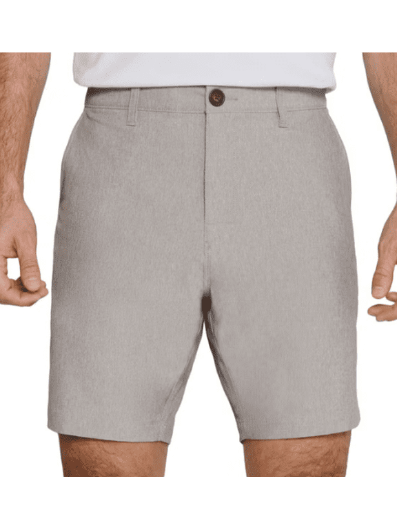 , Hybrid Lightweight Stretch Short, Elastic Waistband -Light Gray -Size 32