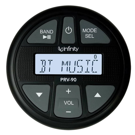 6" Black and Gray PRV90 AM/FM/BT/USB Gauge Style Stereo