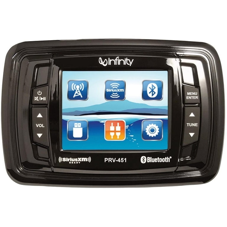 Infinity INFPRV451 200W 4-Channel Dash Mount AM/FM Marine Radio