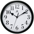 thumbnail image 1 of Infinity Instruments 10" x 10" Black Analog Round Classic Wall Clock, 1 of 7