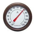 thumbnail image 1 of Infinity Instruments 12-Inch Round Analog Outdoor Patio Thermometer, Arbol Brown, 1 of 5