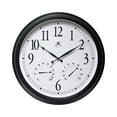 thumbnail image 1 of Infinity Instruments 15664BK-2534 24 Inch Classic Black Wall Thermometer Clock, 1 of 4