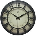 thumbnail image 1 of Infinity Instruments 3D Plastic 12" Indoor Wall Clock with 3D Numbers, Silent Movement, Black, 1 of 7
