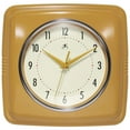 thumbnail image 1 of Infinity Instruments 9.5" Quartz Retro Square Indoor Wall Clock, Silent Mechanism, 1 of 5