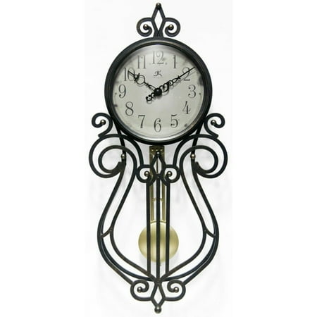 Infinity Instruments 9" x 20" Bronze Analog Asymmetrical Modern Farmhouse Wall Clock