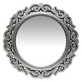thumbnail image 1 of Infinity Instruments Antique Design Large 24-Inch Round Wall Mirror, Silver, 1 of 6