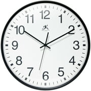 Infinity Instruments Apollo Wall Clock, Black, 15