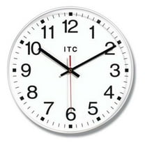Infinity Instruments Basic Prosaic White 12-inch Traditional Analog Display Wall Clock