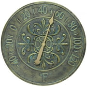 Infinity Instruments Blanc Fleur Aged Bronze Outdoor Thermometer