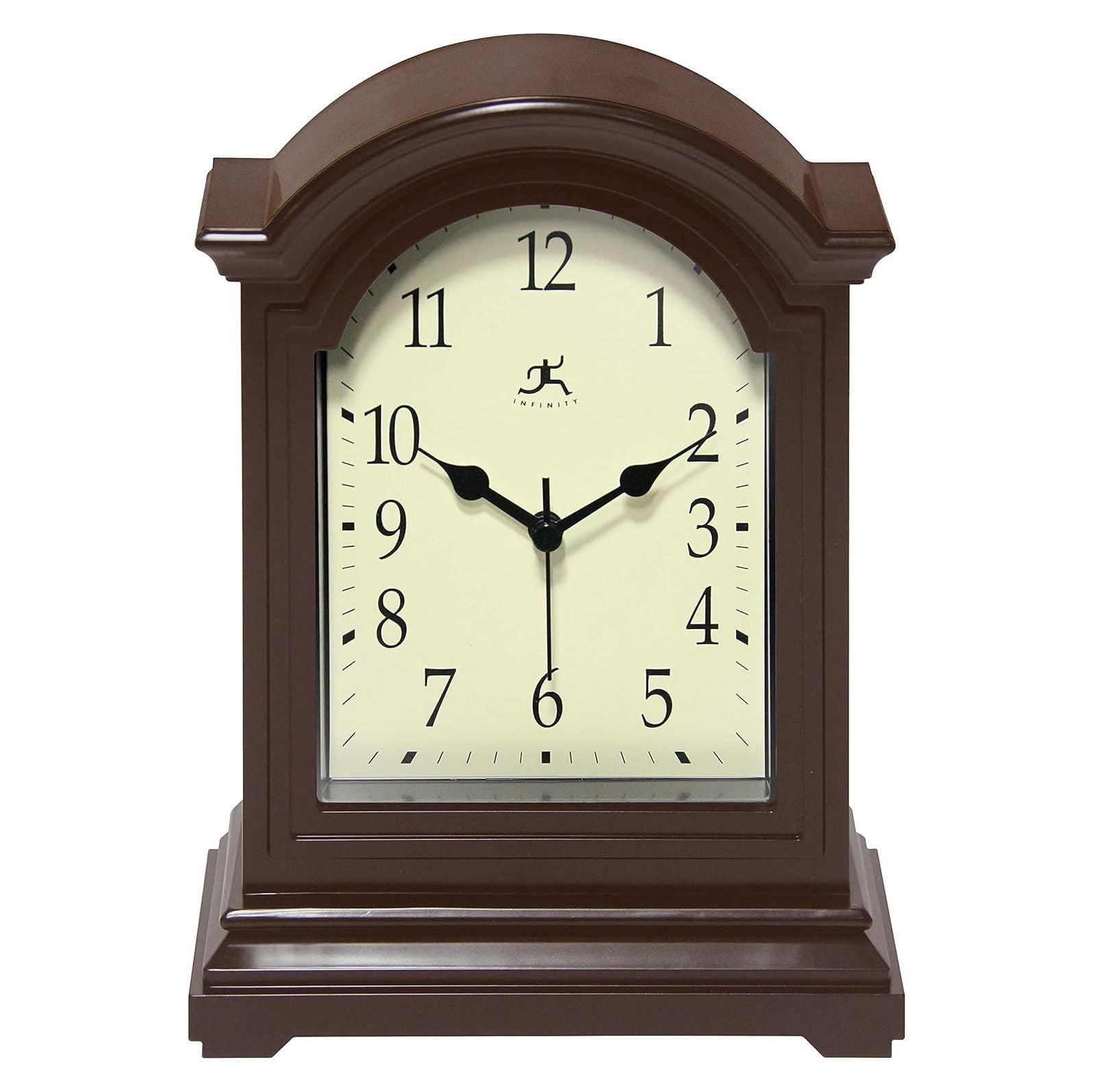 Infinity Instruments Brown Antique Grandfather Clock 9 x 6 Mantle Clock