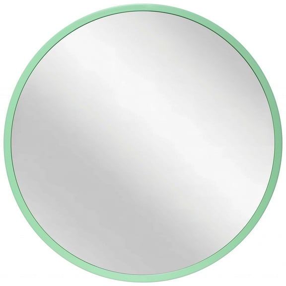 Infinity Instruments Calliope Meadow Mint Green Round Modern 20-inch Wall Mirror