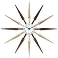 thumbnail image 1 of Infinity Instruments Celeste Light and Dark Wood Sunburst Wall Clock, 1 of 5