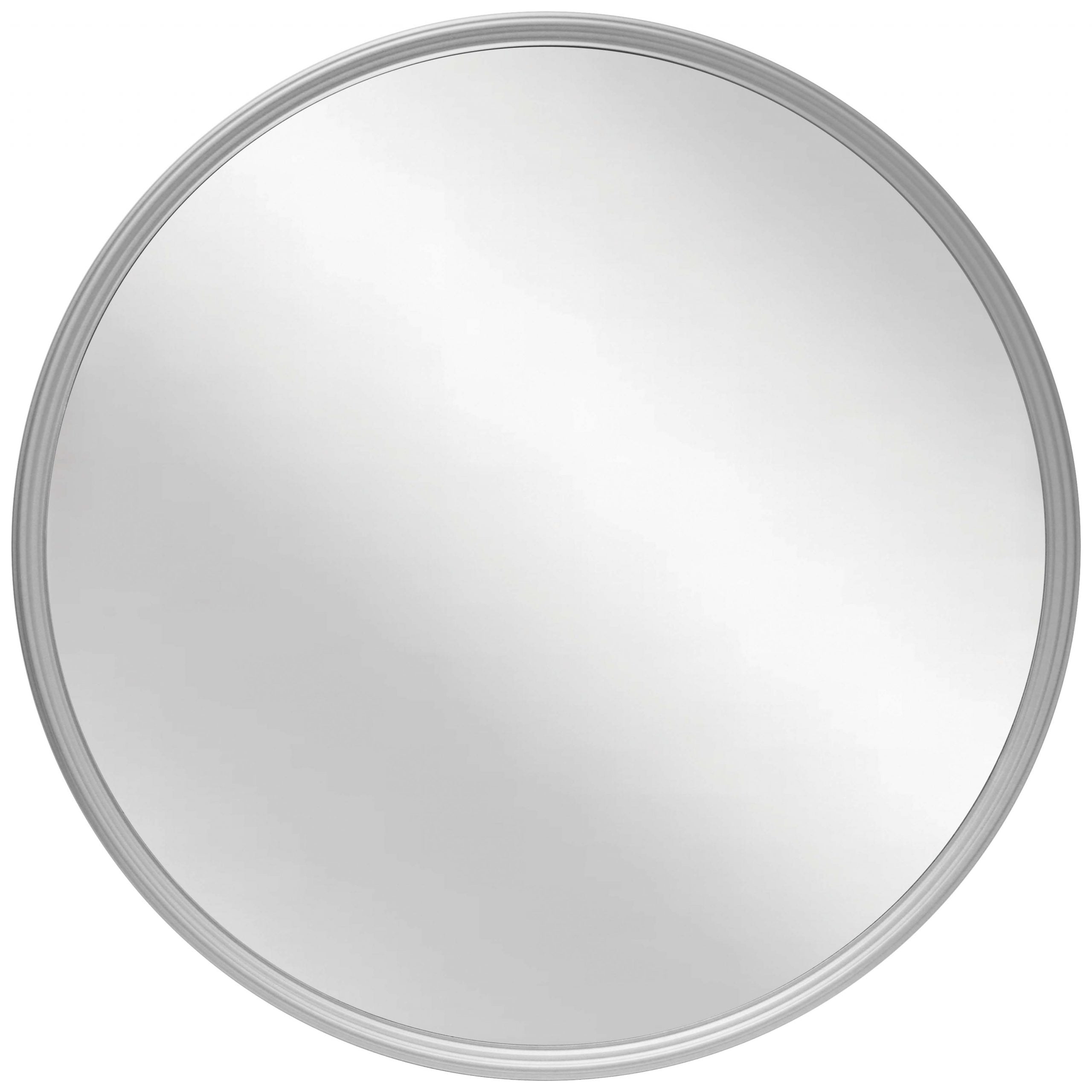 Infinity Instruments Deep Metal Round Silver 24 inch Wall Mirror