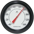 thumbnail image 1 of Infinity Instruments 12 inch Traditional Classic Basic No Battery Required Built-in Hygrometer Indoor/Outdoor Thermometer for Patio, Porch, Living Room Essential Durable Wall Thermometer, Black, 1 of 7
