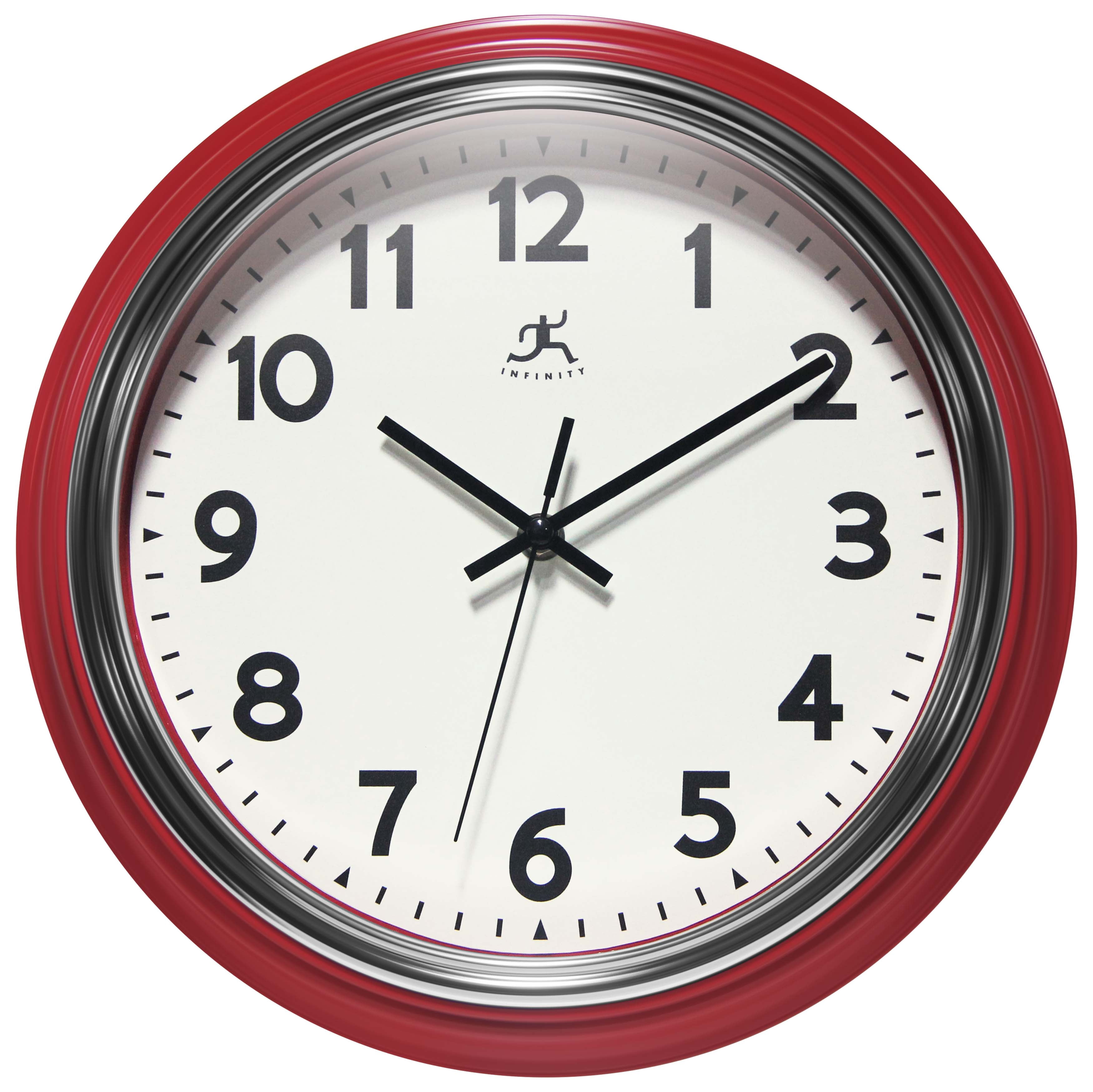 Infinity Instruments Gas Station Classic 12" Wall Clock - Red