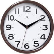 Infinity Instruments Metro Brown Modern Analog Display 9-inch Wall Clock