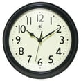 thumbnail image 1 of Infinity Instruments Nostalgic Plastic 9.5" Business/Office Indoor Wall Clock with Silent Movement, Black, 1 of 6