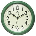 thumbnail image 1 of Infinity Instruments Nostalgic Plastic 9.5" Business/Office Indoor Wall Clock with Silent Movement, Green, 1 of 7