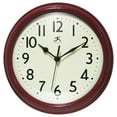 thumbnail image 1 of Infinity Instruments Nostalgic Plastic 9.5" Business/Office Indoor Wall Clock with Silent Movement, Red, 1 of 7